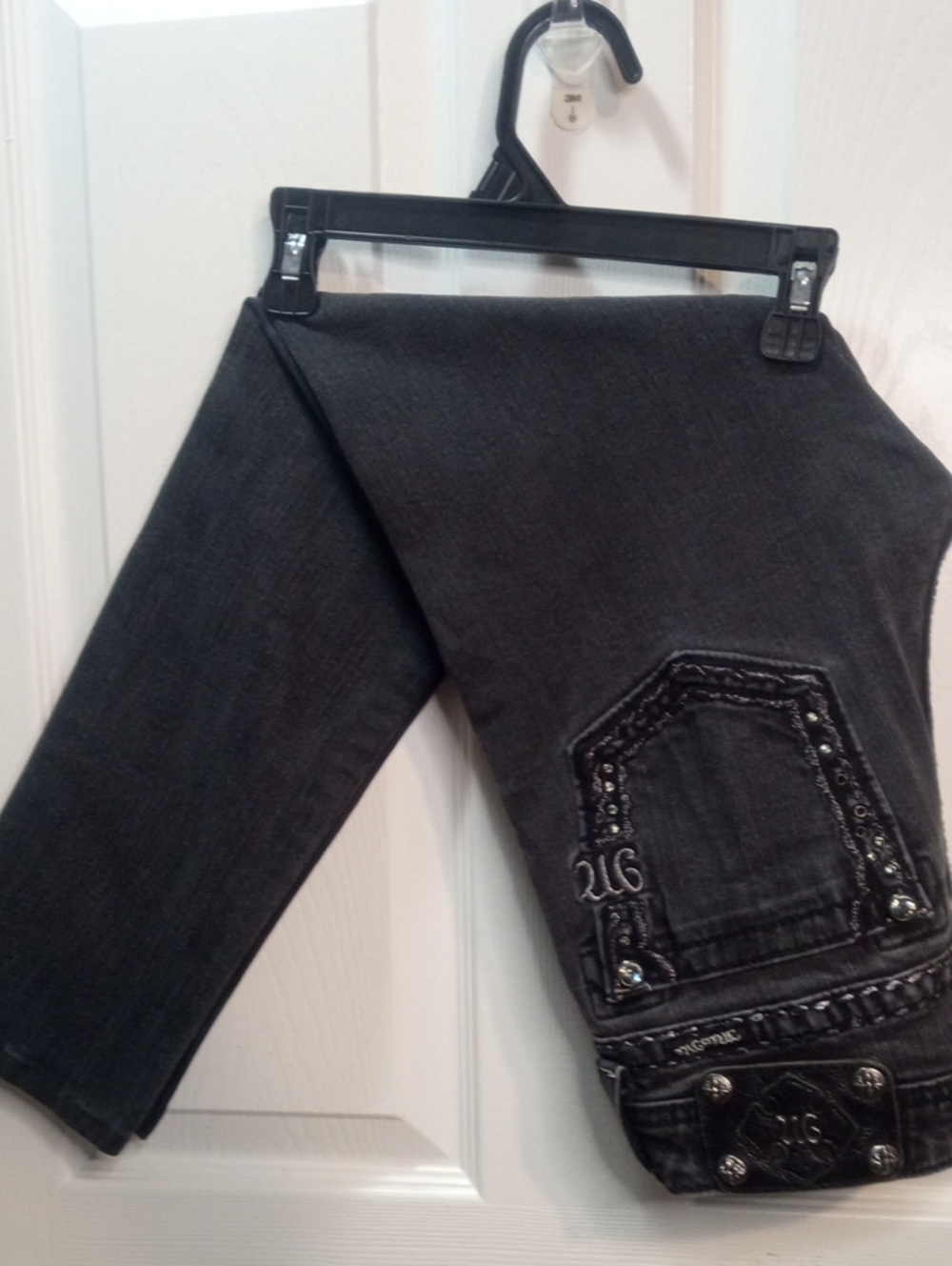 MISS ME BLACK BEDAZZLED DENIM JEANS